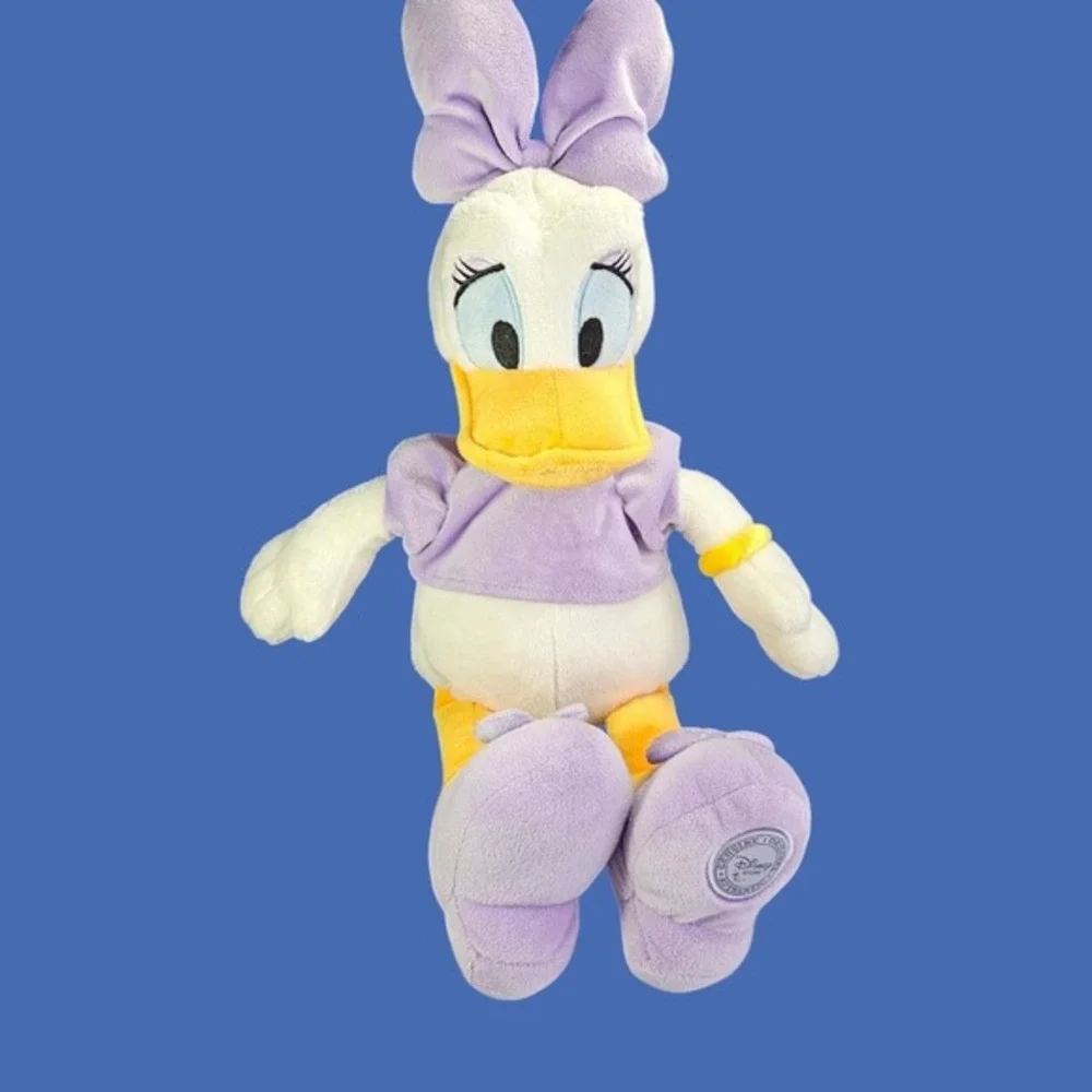 Disney Store Daisy Duck Original Plush Stuffed Animal Toy Lavender Bow Shoes 18